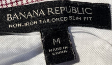 Load image into Gallery viewer, Banana Republic Mens Red White Printed Tailored Slim Fit Button-Up Shirt Size M
