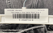 Load image into Gallery viewer, Zara Womens Gray Medium Wash Distressed Pockets Denim Cut-Off Shorts Size 6
