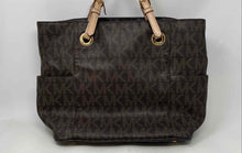 Load image into Gallery viewer, Michael Kors Womens Jet Set Brown Monogram Print Double Handle Tote Handbag
