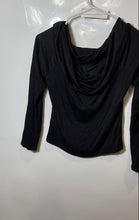 Load image into Gallery viewer, 4SI3NNA Womens Black Long Sleeve Regular Fit Pullover Blouse Top Size Medium
