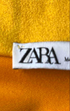 Load image into Gallery viewer, Zara Womens Yellow Long Sleeve Notch Lapel Open Front Overcoat Size Small
