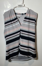 Load image into Gallery viewer, Calvin Klein Womens Multicolor Striped Print Pullover Blouse Top Size XL
