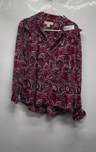 Load image into Gallery viewer, Michael Kors Womens Multicolor Printed Long Sleeve Button-Up Shirt Size XS
