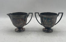 Load image into Gallery viewer, Set Of 2 Pcs Oxford Silver-Tone Vintage Style Creamer And Sugar Bowl Collectible
