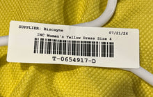 Load image into Gallery viewer, INC International Concepts Womens Yellow Beaded Embellished A-Line Dress Size 4
