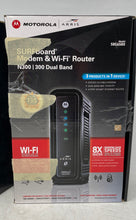 Load image into Gallery viewer, Motorola SBG6580 Surfboard N300 300 Dual Band Modem-Router Not Tested
