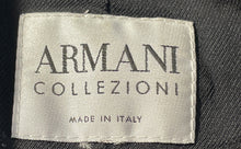 Load image into Gallery viewer, Armani Collezioni Womens Black Striped Print Long Sleeve 6-Button Blazer No Size
