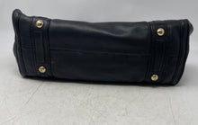 Load image into Gallery viewer, Michael Kors Womens Black Pebbled Leather Double Handle Flap Over Satchel Bag
