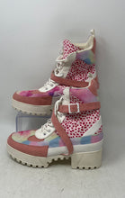 Load image into Gallery viewer, Cape Robbin Womens Multicolor Round Toe Lace-Up Platform Combat Boots Size 7
