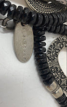 Load image into Gallery viewer, Suzi Roher Womens Black Silver Color Beaded Oval Chain Toggle Waist Belt
