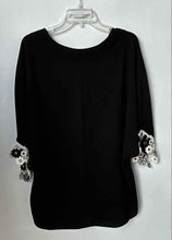 Load image into Gallery viewer, Laura Jane Paris Womens Black V-Neck 3/4 Sleeve Blouse Top Size T2
