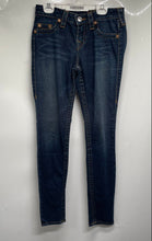 Load image into Gallery viewer, True Religion Womens Blue Medium Wash Stretch Denim Skinny Leg Jeans Size 26
