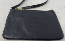 Load image into Gallery viewer, Michael Kors Womens Black Leather Logo Zipper Inner Pocket Wristlet Wallet
