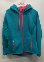 Load image into Gallery viewer, Swiss Tech Womens Green Orange Long Sleeve Pockets Full-Zip Jacket Size L/G

