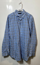 Load image into Gallery viewer, Banana Republic Mens Blue Check Grant Fit Non Iron Cotton Button-Up Shirt Sz XL
