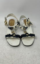 Load image into Gallery viewer, Loretta Pettinari Womens White Leather Buckle Open Toe Strappy Sandals Size 8
