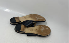 Load image into Gallery viewer, Michael Kors Womens Black Gold Slip-On Flat Thong Sandals Size 7.5
