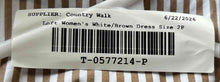 Load image into Gallery viewer, Loft Womens White Brown Striped Pockets V-Neck Sleeveless Maxi Dress Size 2P
