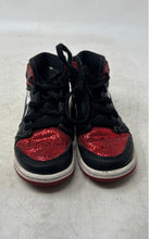 Load image into Gallery viewer, Nike Boys Air Jordan 1 FD2597-602 Red Black Leather Sneakers Shoes Size 10C
