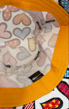 Load image into Gallery viewer, Romero Britto Unisex Multicolor Pop Art Style Heart Pattern Bucket Hat One Size
