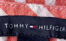 Load image into Gallery viewer, Tommy Hilfiger Womens Orange Striped V-Neck Short Sleeve Tie Mini Dress Size S
