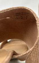 Load image into Gallery viewer, Call It Spring Womens Brown Perforated Block Heel Slingback Sandals Size 8.5
