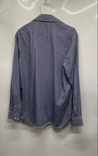 Load image into Gallery viewer, Michael Kors Mens Blue White Geometric Print Slim Fit Dress Shirt Size 16 1/2
