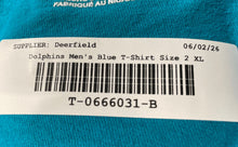 Load image into Gallery viewer, NFL Mens Blue Crew Neck Short Sleeve Miami Dolphins Pullover T-Shirt Size 2XL
