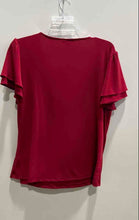 Load image into Gallery viewer, Calvin Klein Womens Red Short Sleeve V-Neck Pullover Blouse Top Size XL
