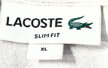 Load image into Gallery viewer, Lacoste Mens White Cotton Slim Fit Short Sleeve Polo Shirt Size XL
