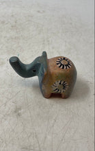 Load image into Gallery viewer, Decorative Hand-Carved Stone Etched Spiral And Floral Inlay Elephant Figurine
