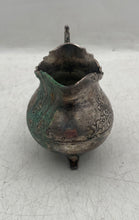 Load image into Gallery viewer, Vintage Silver-Tone Engraved Tableware Scroll Handle Tri-Footed Creamer
