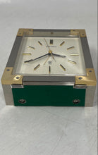 Load image into Gallery viewer, Seiko Silver Gold-Tone Vintage Style Square Analog Alarm Desk Clock Not Tested
