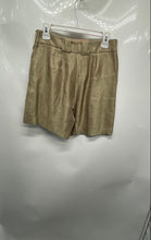 Load image into Gallery viewer, Armani Exchange Womens Gold Slash Pockets Pleated Front Chino Shorts Size 4
