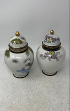 Load image into Gallery viewer, Vintage Lidded Vase Bamboo Floral Motif Set Porcelain Display Japanese Jar
