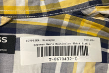 Load image into Gallery viewer, Express Mens Multicolor Plaid Long Sleeve Collared Button-Up Shirt Size Large
