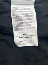 Load image into Gallery viewer, Authentic Armani Jeans Mens Black White Colorblock Cotton Graphic T-Shirt Size M
