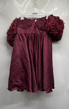 Load image into Gallery viewer, Asos Womens Wine Puff Sleeve Sweetheart Neck Zipper Mini Dress Size 12 With Tag

