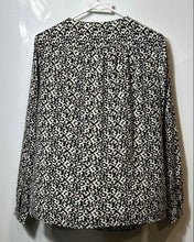 Load image into Gallery viewer, Ann Taylor Loft Womens Black White Animal Print Button Front Blouse Top Size S
