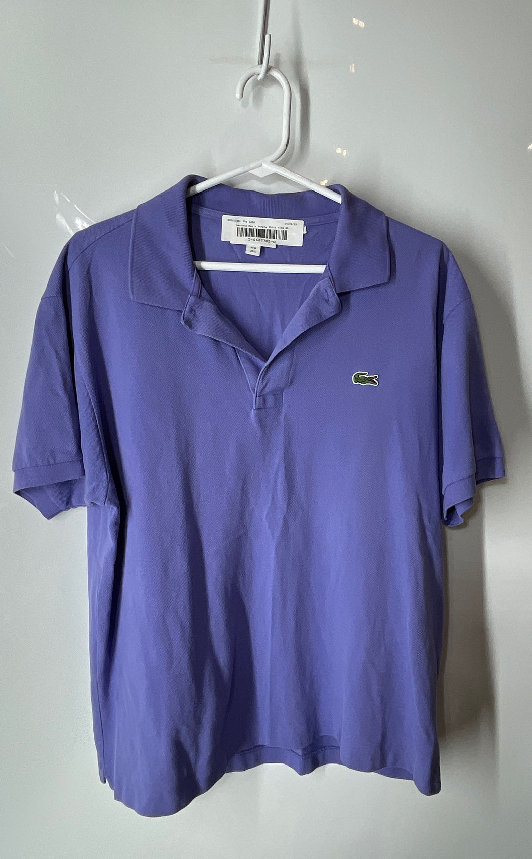 Lacoste Mens Purple Short Sleeve Collared Classic Fit Polo Shirt Size XL