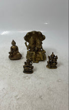 Load image into Gallery viewer, Lot Of 4 Pcs Brass-Toned Home Decorative Hindu &amp; Buddhism Collectibles Figurine
