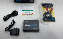 Load image into Gallery viewer, Tendak Black HDMI To AV S-Video Converter Processor With Accessories Not Tested
