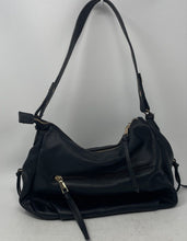 Load image into Gallery viewer, Bostanten Womens Black Pebbled Leather Bottom Studs Shoulder Strap Hobo Handbag
