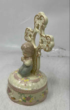 Load image into Gallery viewer, Formalities Porcelain Decorative Child Praying With A Cross Musical Box Figurine
