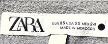 Load image into Gallery viewer, Zara Womens Gray Flat Front Straight Leg Casual Paperbag Pants Size XS
