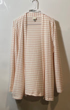 Load image into Gallery viewer, A New Day Womens Pink White Striped Open Front Cardigan Sweater Size XL

