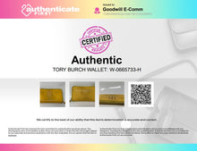 Load image into Gallery viewer, Authentic Tory Burch Womens Britten Yellow Zip-Around Wallet Stained Worm
