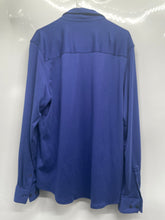 Load image into Gallery viewer, Calvin Klein Mens Blue Cotton Long Sleeve Collared Button-Up Shirt Size L/G
