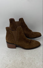 Load image into Gallery viewer, Steve Madden Womens Cade Brown Leather Studded Block Heel Ankle Bootie Size 9.5M
