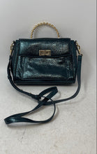 Load image into Gallery viewer, INC International Concepts Womens Emiliee Green Sparkling Turn Lock Satchel Bag
